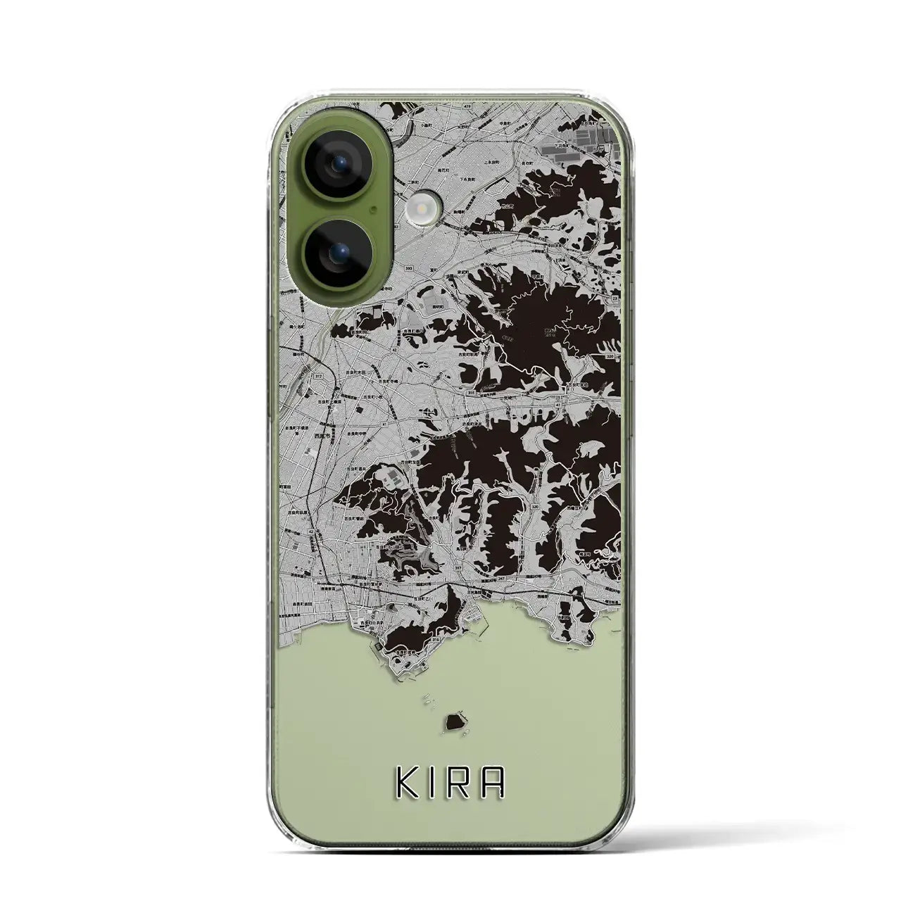 【吉良(愛知県)】地図柄iPhoneケース(クリアタイプ)モノトーン・iPhone 17 Pro Max 用