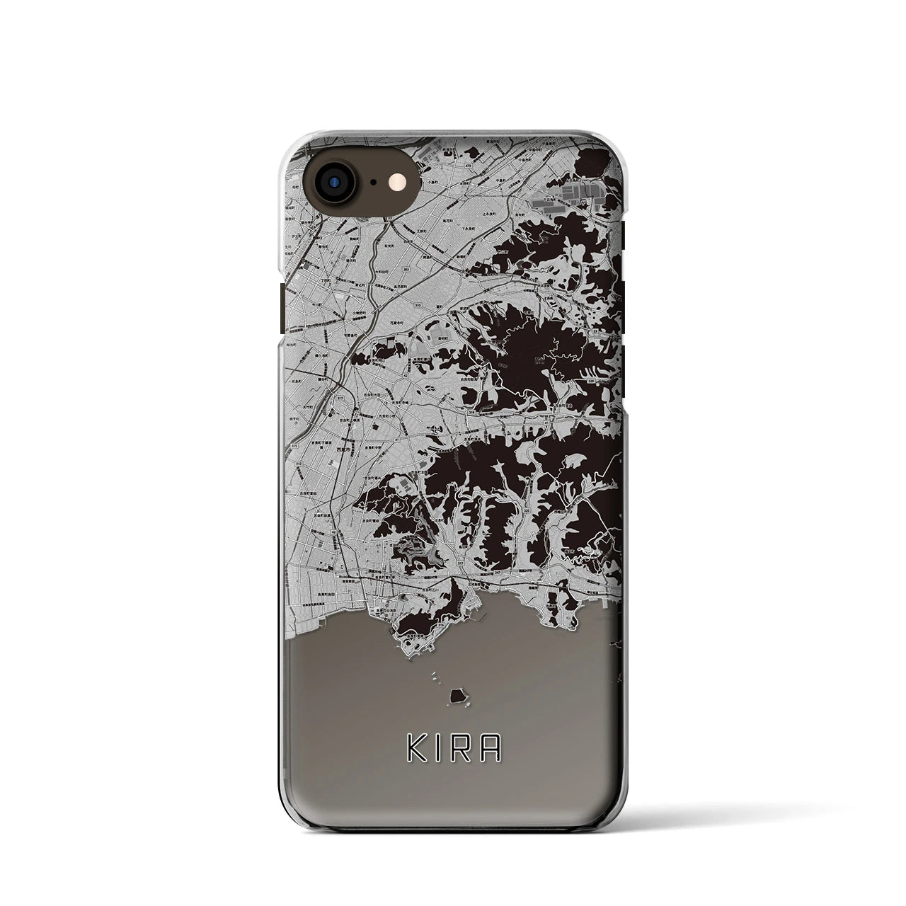 【吉良(愛知県)】地図柄iPhoneケース(クリアタイプ)