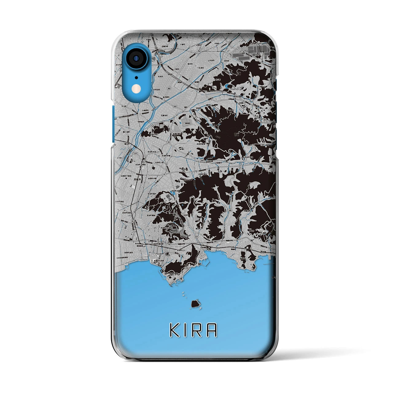 【吉良(愛知県)】地図柄iPhoneケース(クリアタイプ)