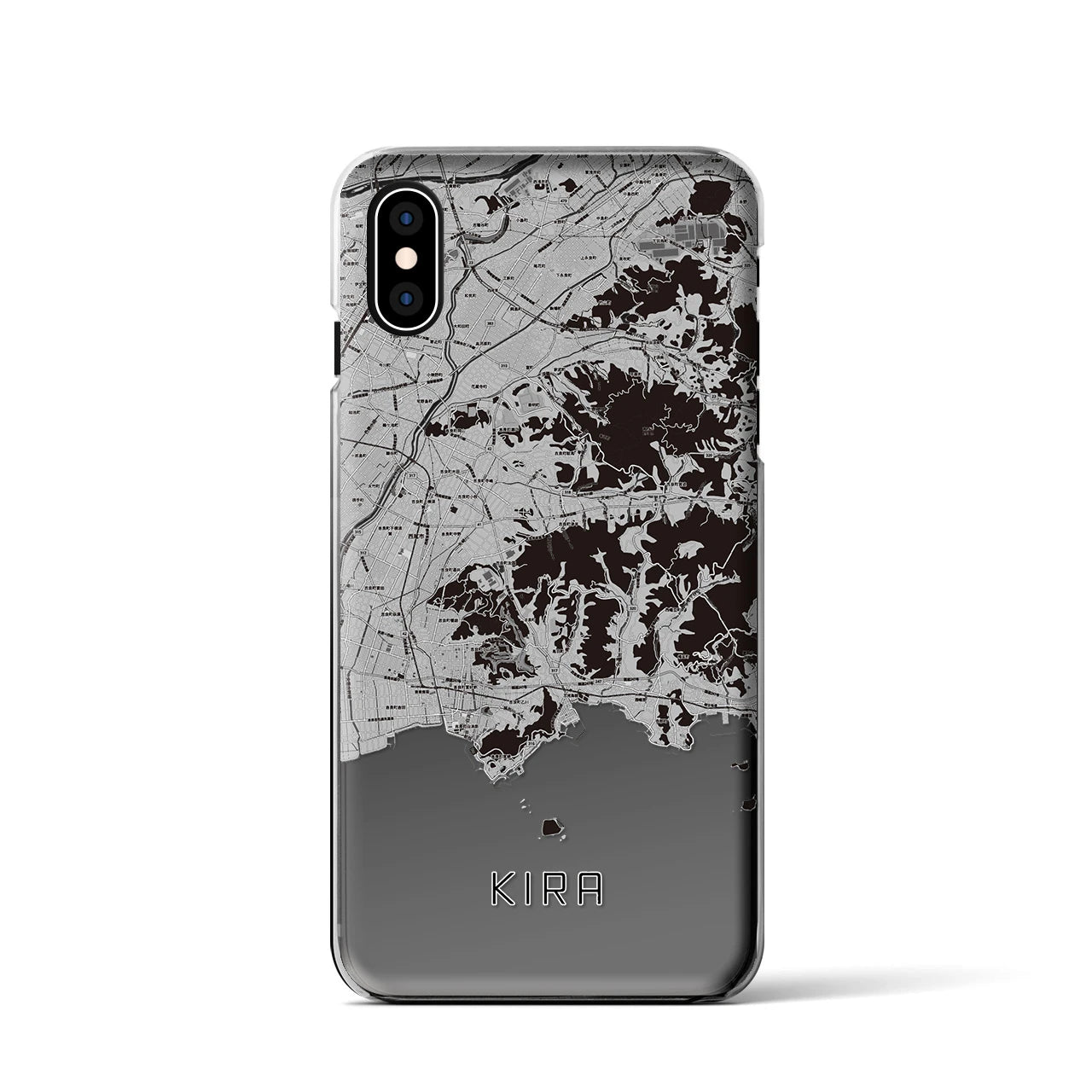 【吉良(愛知県)】地図柄iPhoneケース(クリアタイプ)