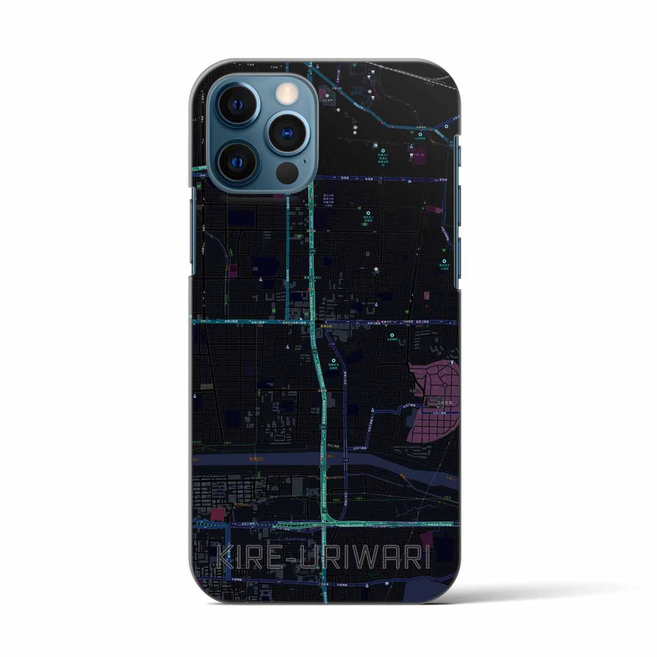 【喜連瓜破(大阪府)】地図柄iPhoneケース(バックカバータイプ)