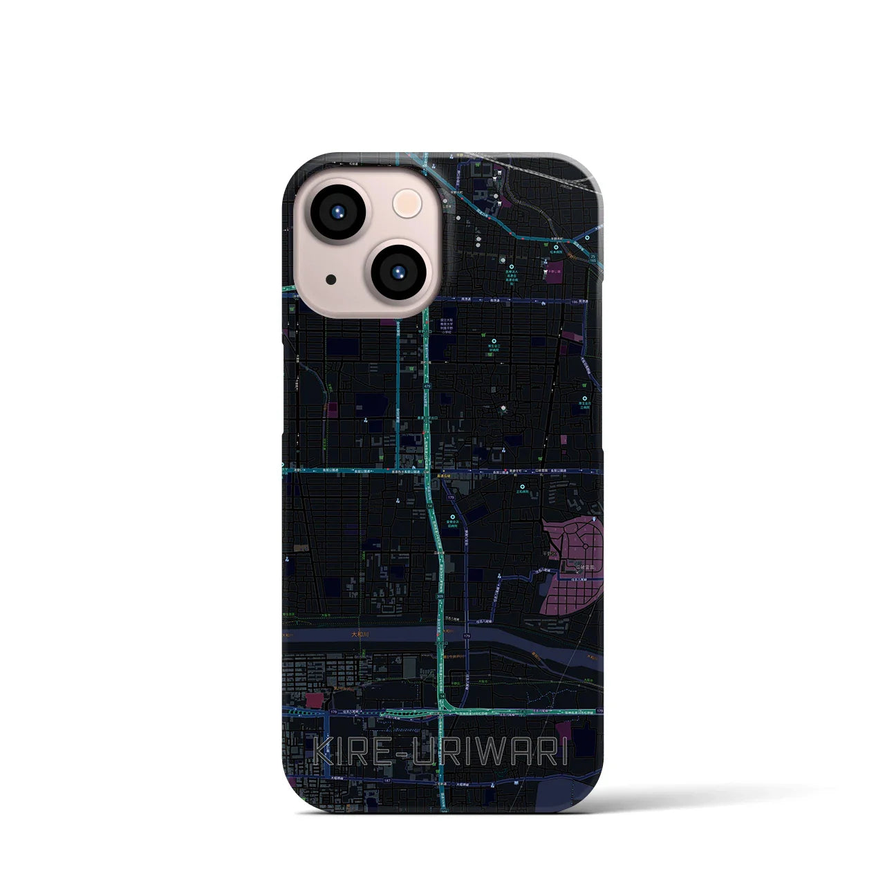 【喜連瓜破(大阪府)】地図柄iPhoneケース(バックカバータイプ)