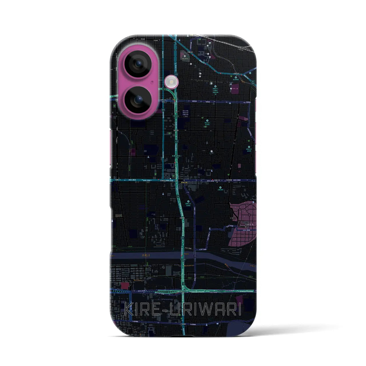 【喜連瓜破(大阪府)】地図柄iPhoneケース(バックカバータイプ)