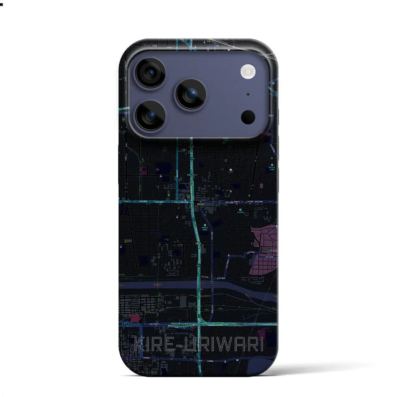 【喜連瓜破(大阪府)】地図柄iPhoneケース(バックカバータイプ)