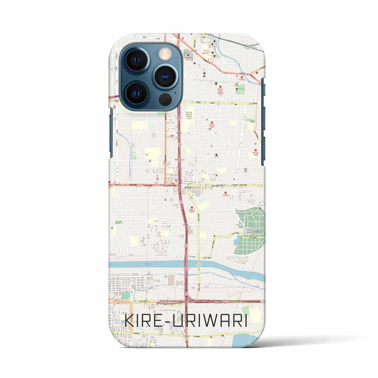 【喜連瓜破(大阪府)】地図柄iPhoneケース(バックカバータイプ)