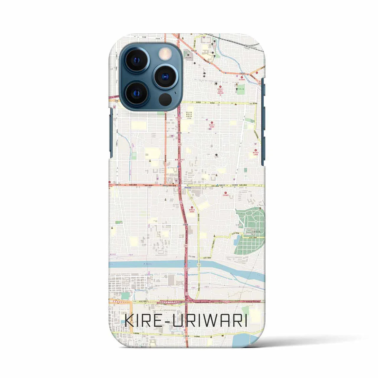 【喜連瓜破(大阪府)】地図柄iPhoneケース(バックカバータイプ)