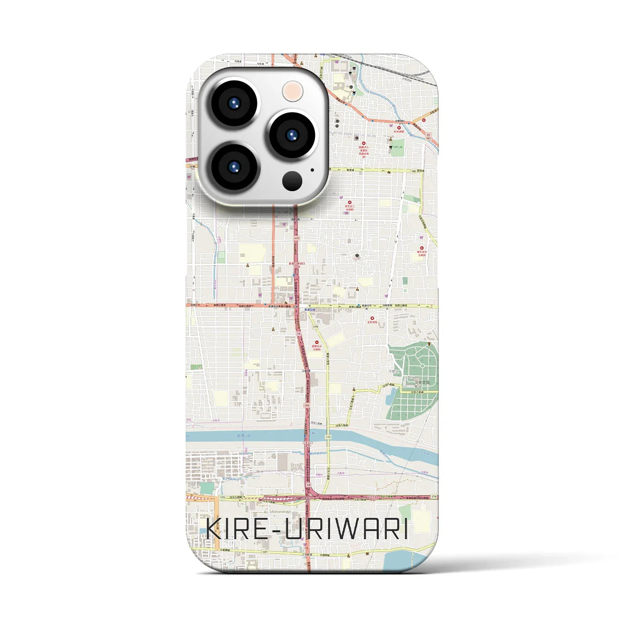 【喜連瓜破(大阪府)】地図柄iPhoneケース(バックカバータイプ)