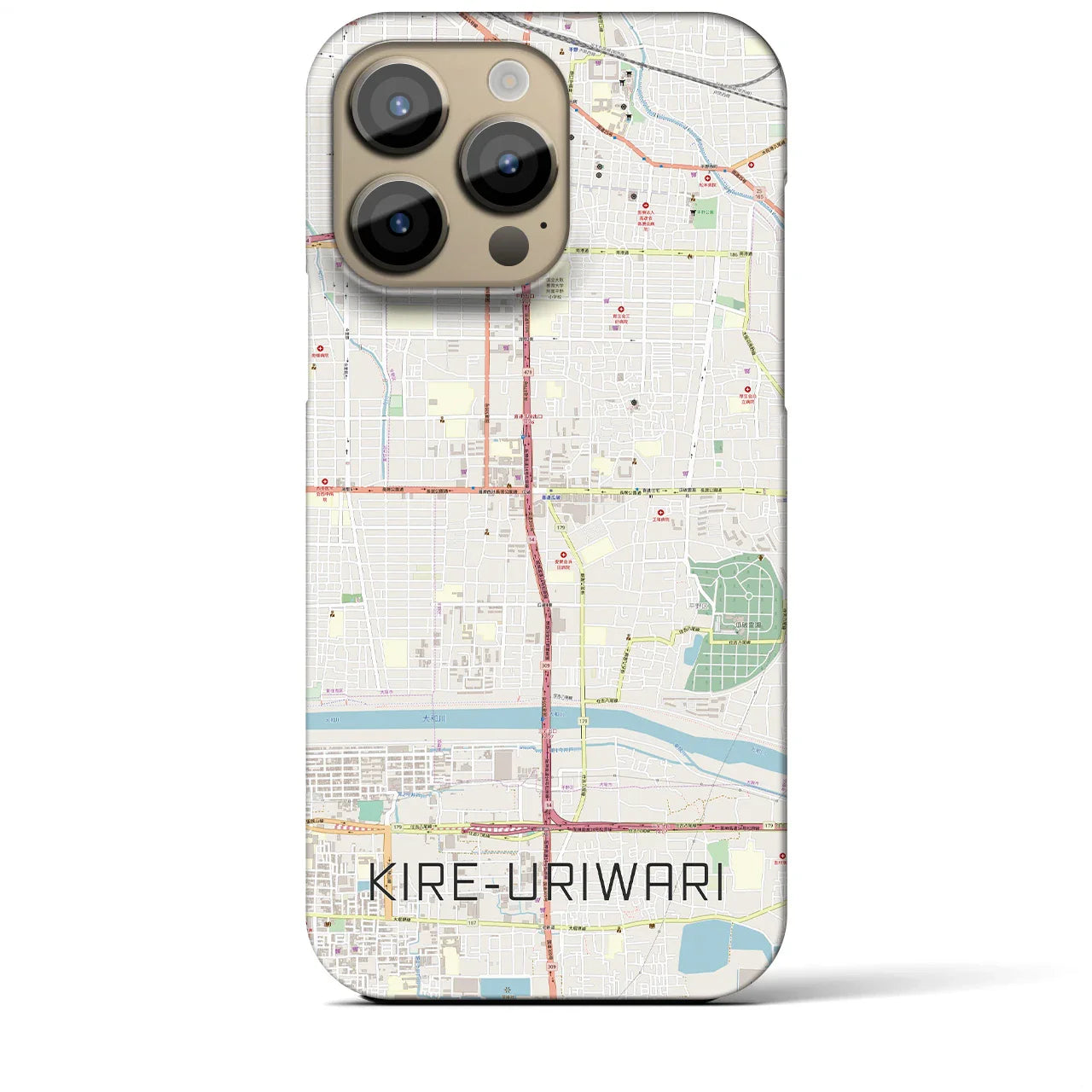 【喜連瓜破(大阪府)】地図柄iPhoneケース(バックカバータイプ)
