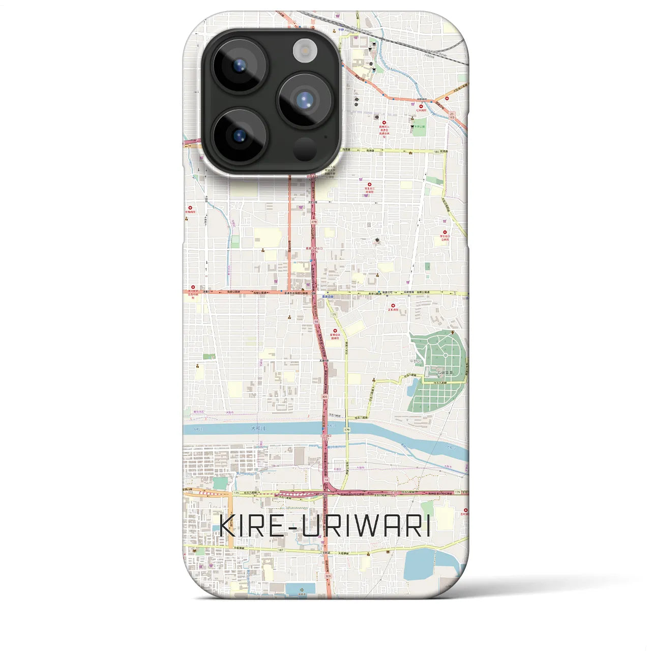 【喜連瓜破(大阪府)】地図柄iPhoneケース(バックカバータイプ)