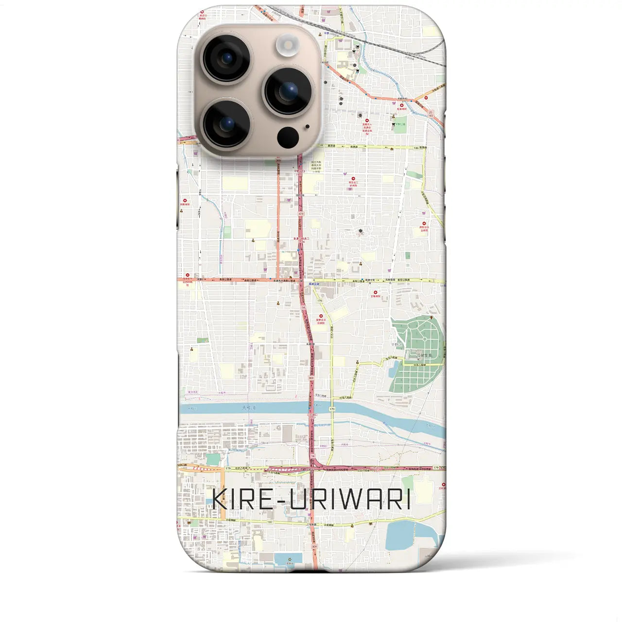 【喜連瓜破(大阪府)】地図柄iPhoneケース(バックカバータイプ)