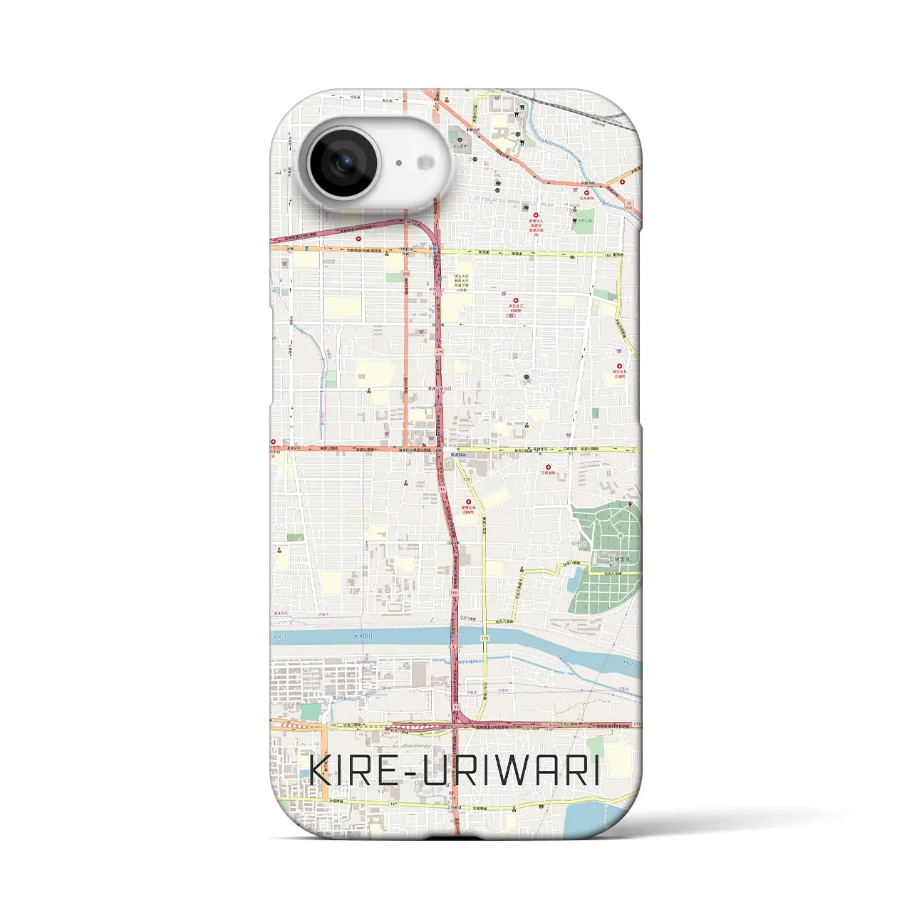 【喜連瓜破(大阪府)】地図柄iPhoneケース(バックカバータイプ)