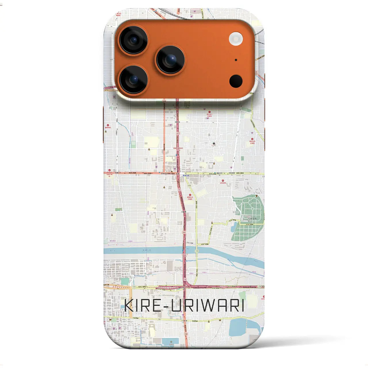 【喜連瓜破(大阪府)】地図柄iPhoneケース(バックカバータイプ)