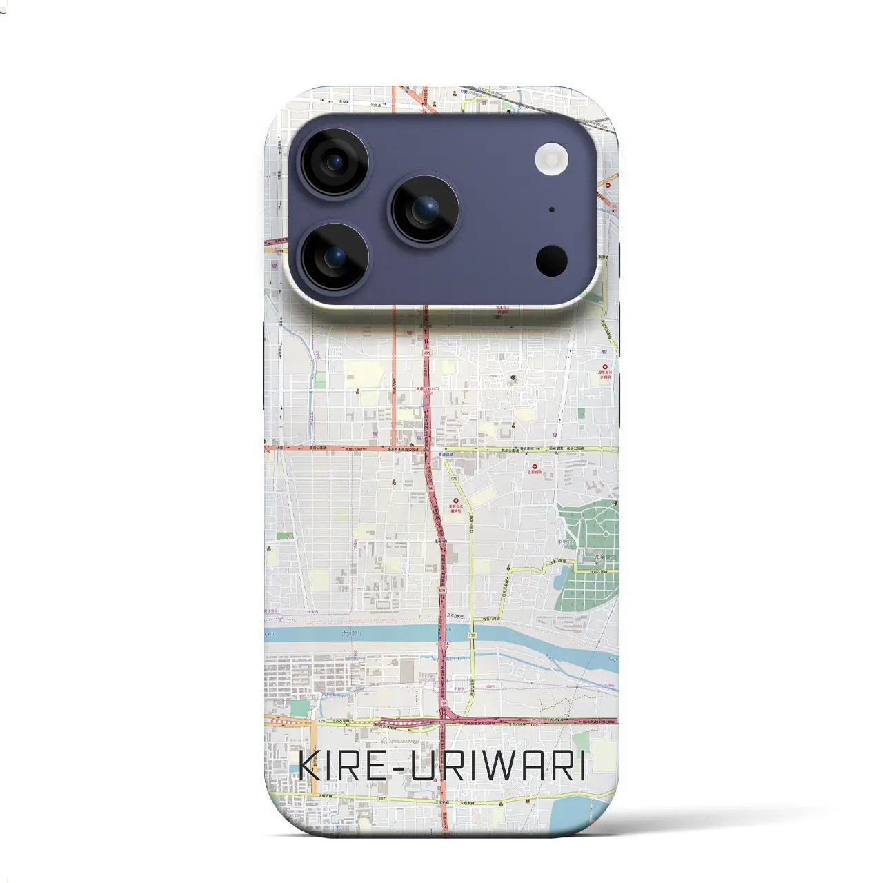 【喜連瓜破(大阪府)】地図柄iPhoneケース(バックカバータイプ)