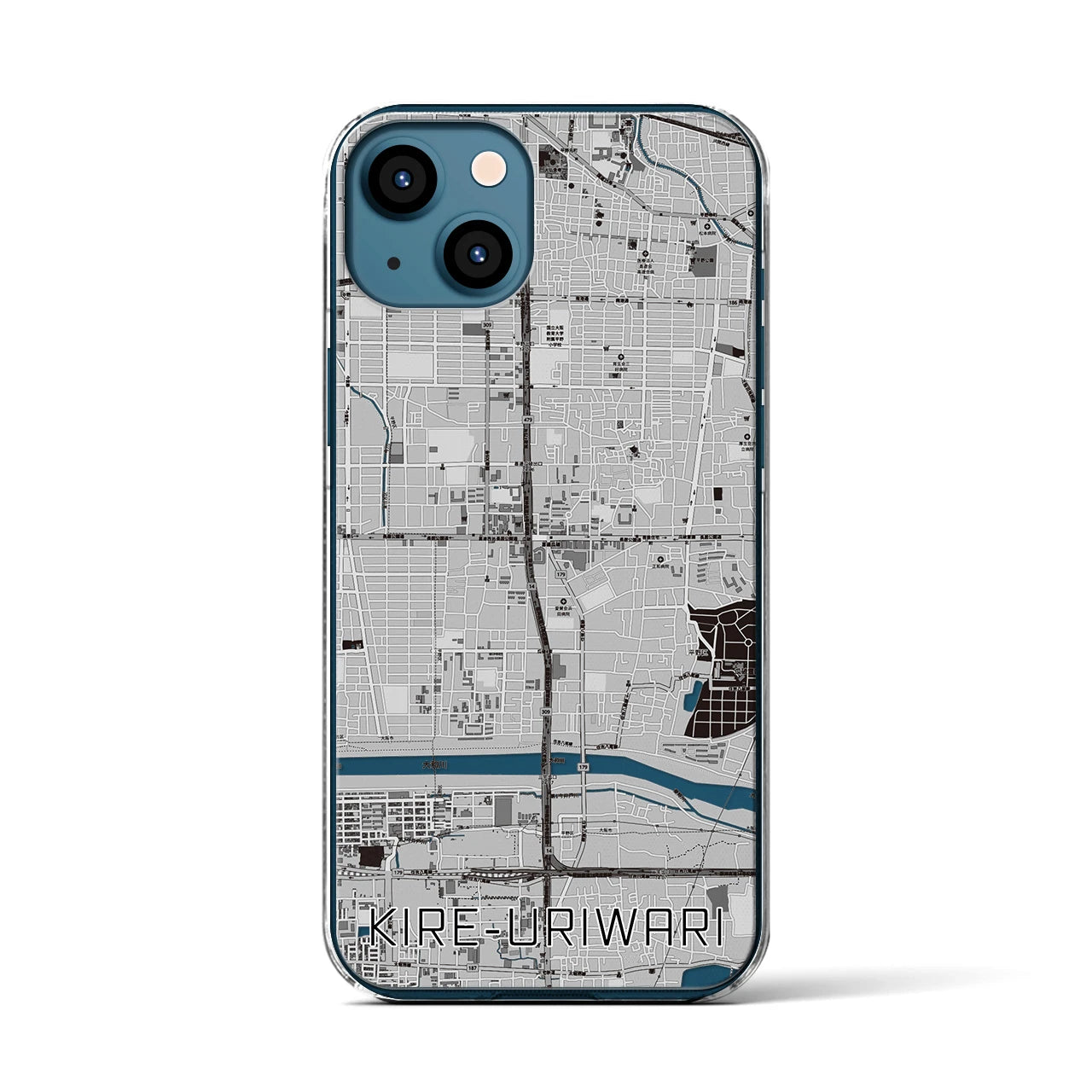 【喜連瓜破(大阪府)】地図柄iPhoneケース(クリアタイプ)