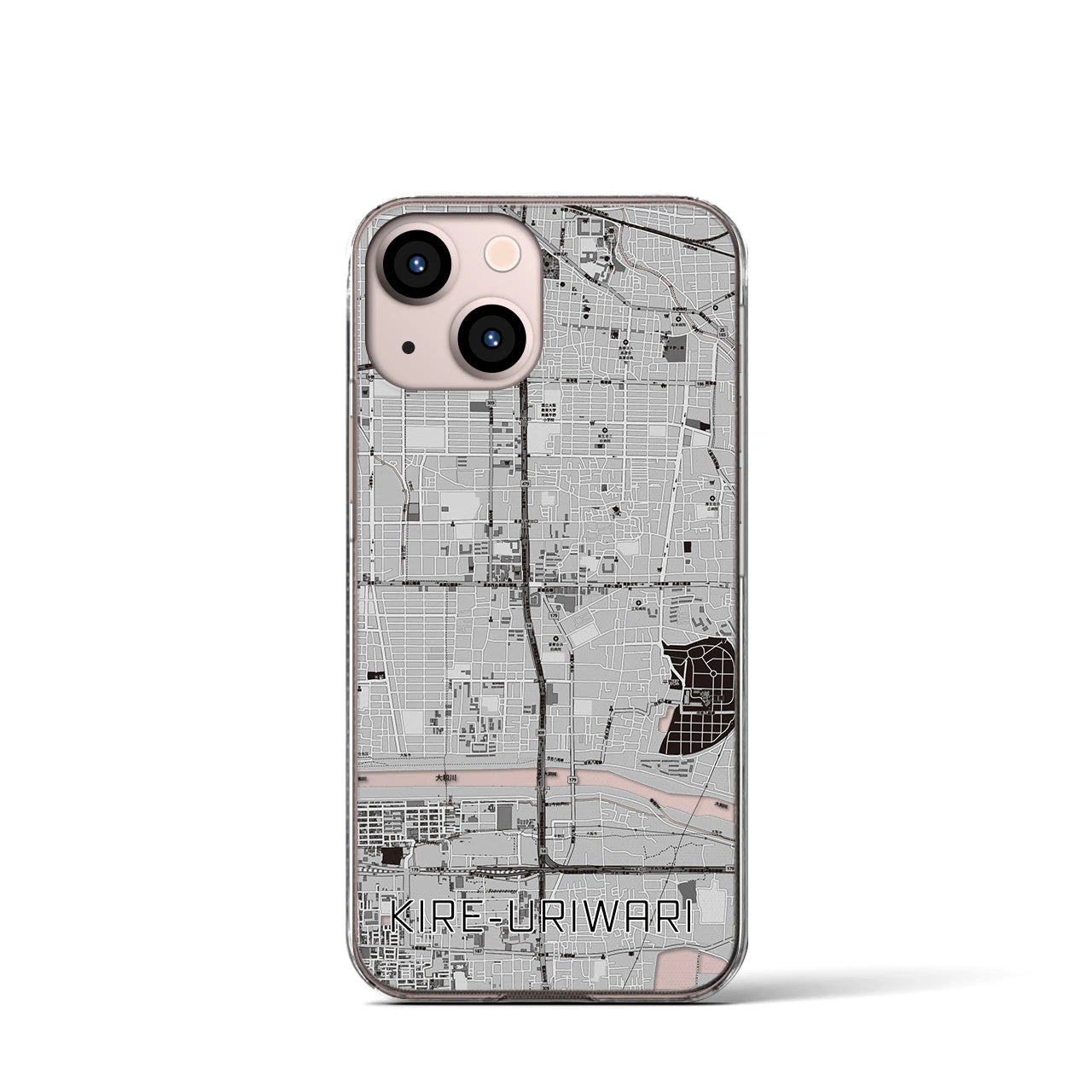 【喜連瓜破(大阪府)】地図柄iPhoneケース(クリアタイプ)