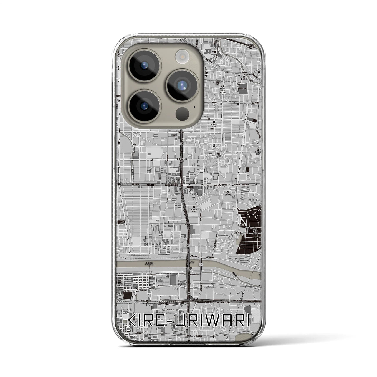 【喜連瓜破(大阪府)】地図柄iPhoneケース(クリアタイプ)