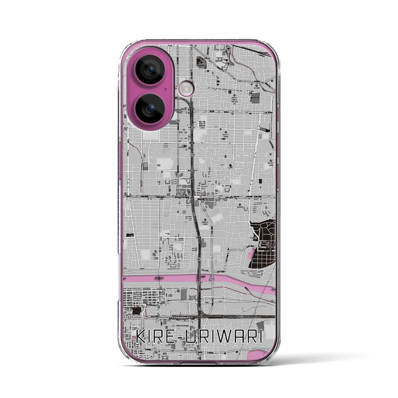 【喜連瓜破(大阪府)】地図柄iPhoneケース(クリアタイプ)