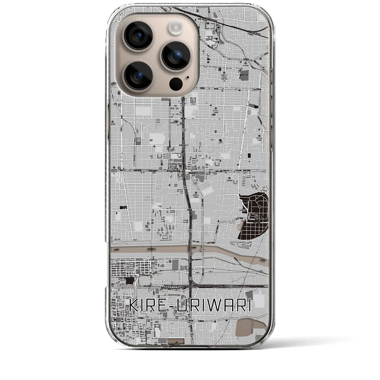 【喜連瓜破(大阪府)】地図柄iPhoneケース(クリアタイプ)