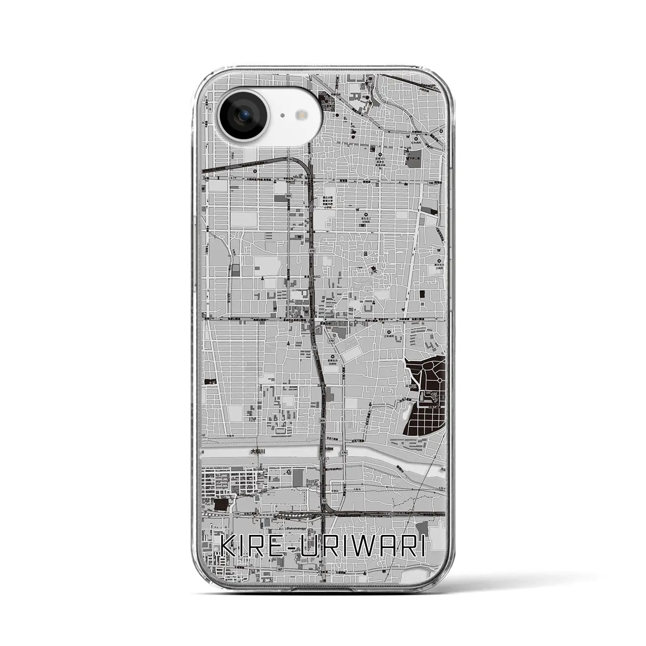 【喜連瓜破(大阪府)】地図柄iPhoneケース(クリアタイプ)