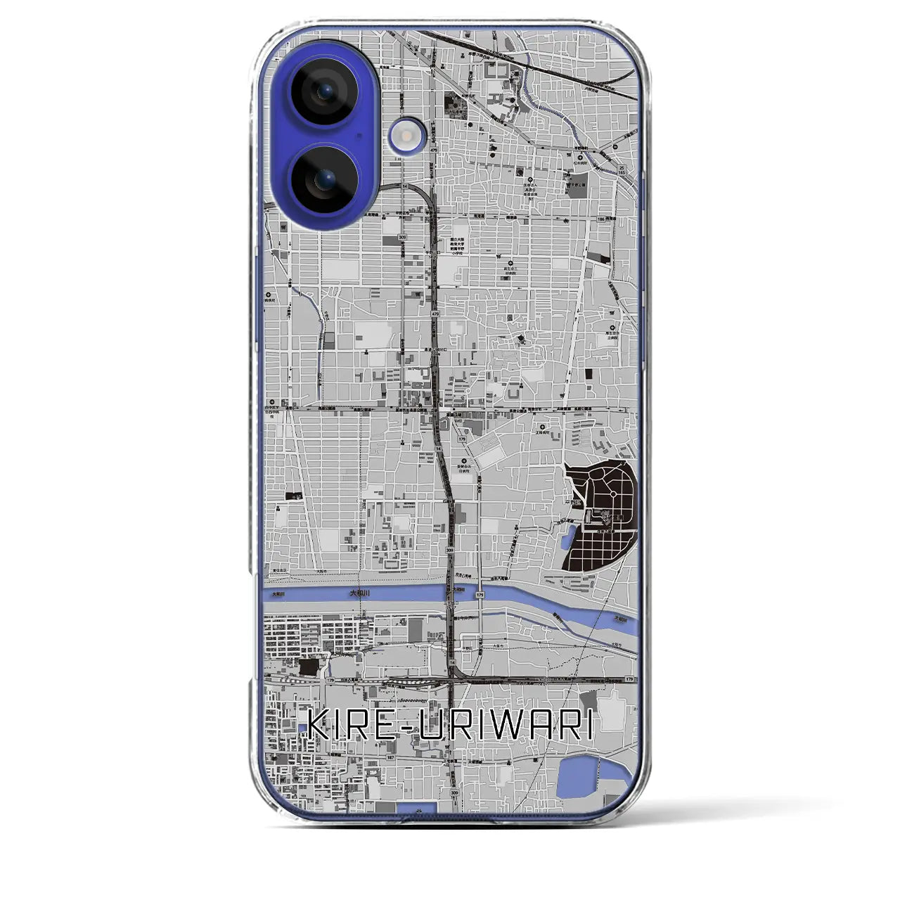 【喜連瓜破(大阪府)】地図柄iPhoneケース(クリアタイプ)