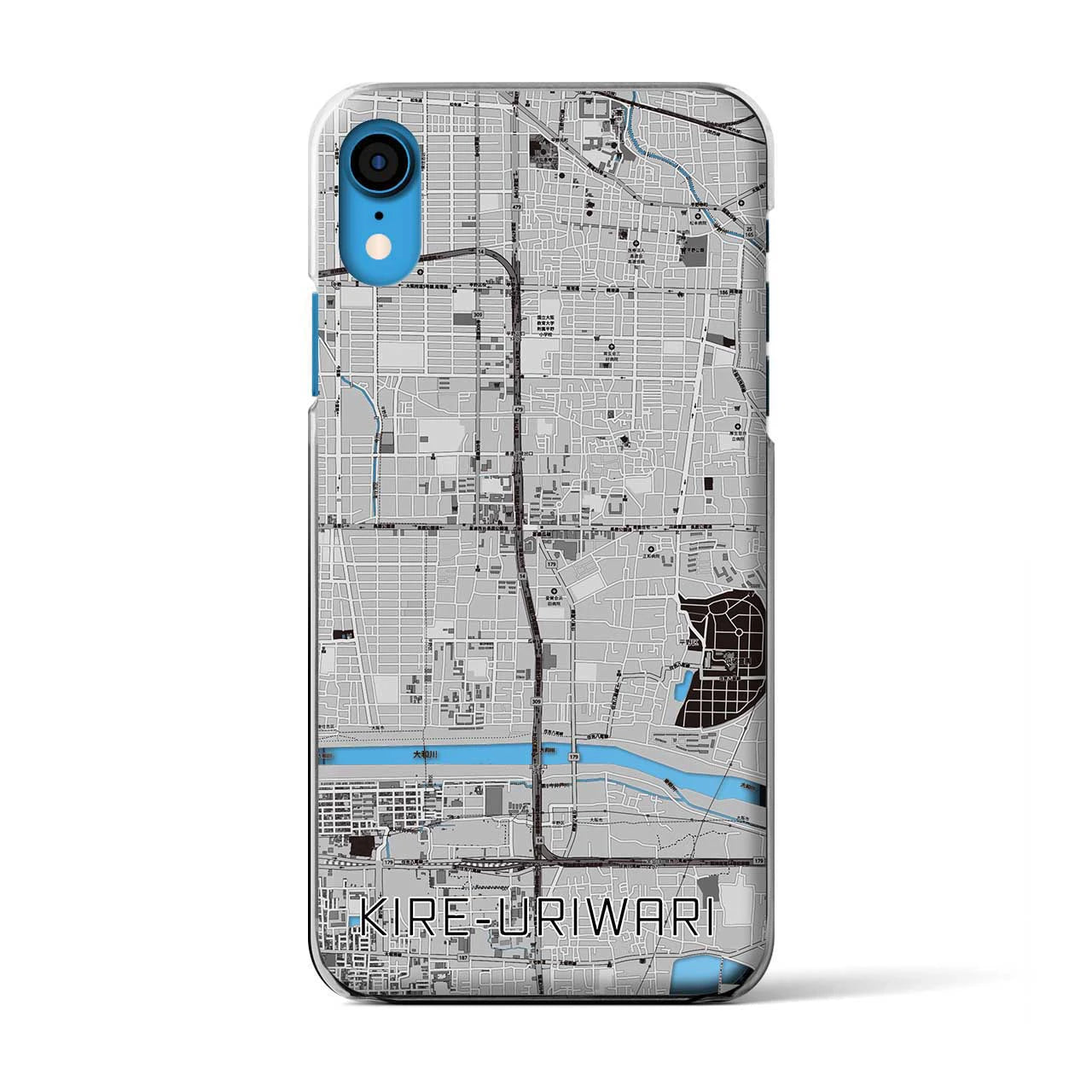 【喜連瓜破(大阪府)】地図柄iPhoneケース(クリアタイプ)