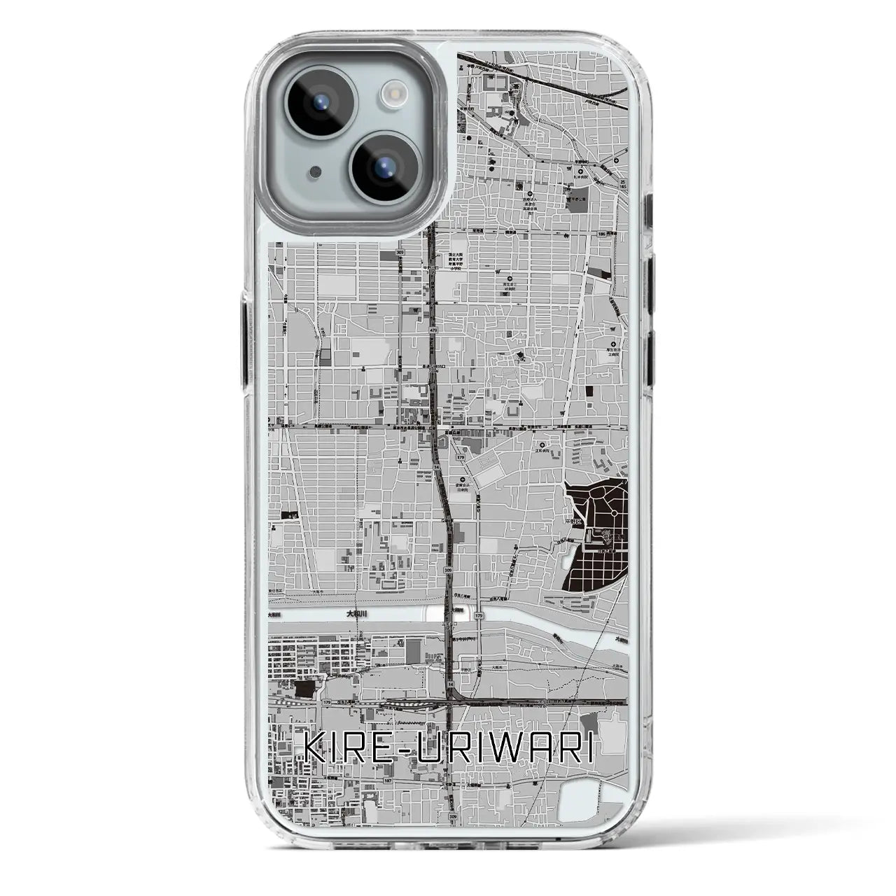 【喜連瓜破(大阪府)】地図柄iPhoneケース(MagSafeタイプ)