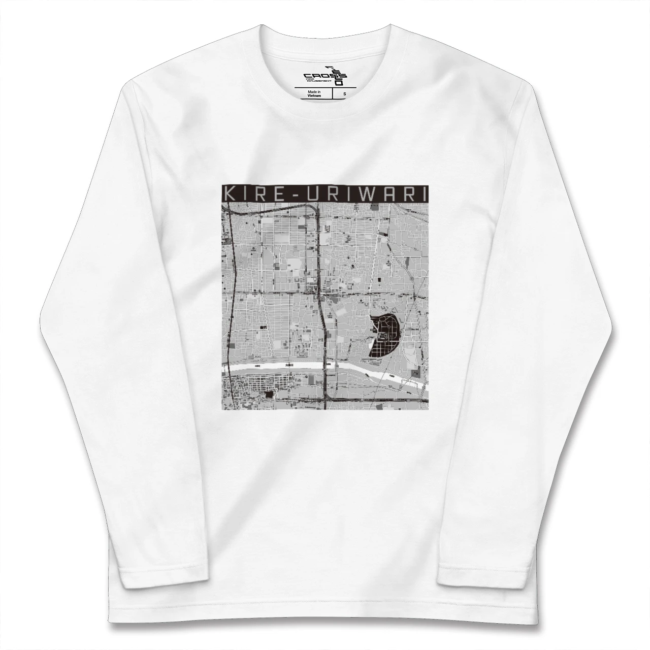 【喜連瓜破(大阪府)】地図柄ロングスリーブTシャツ