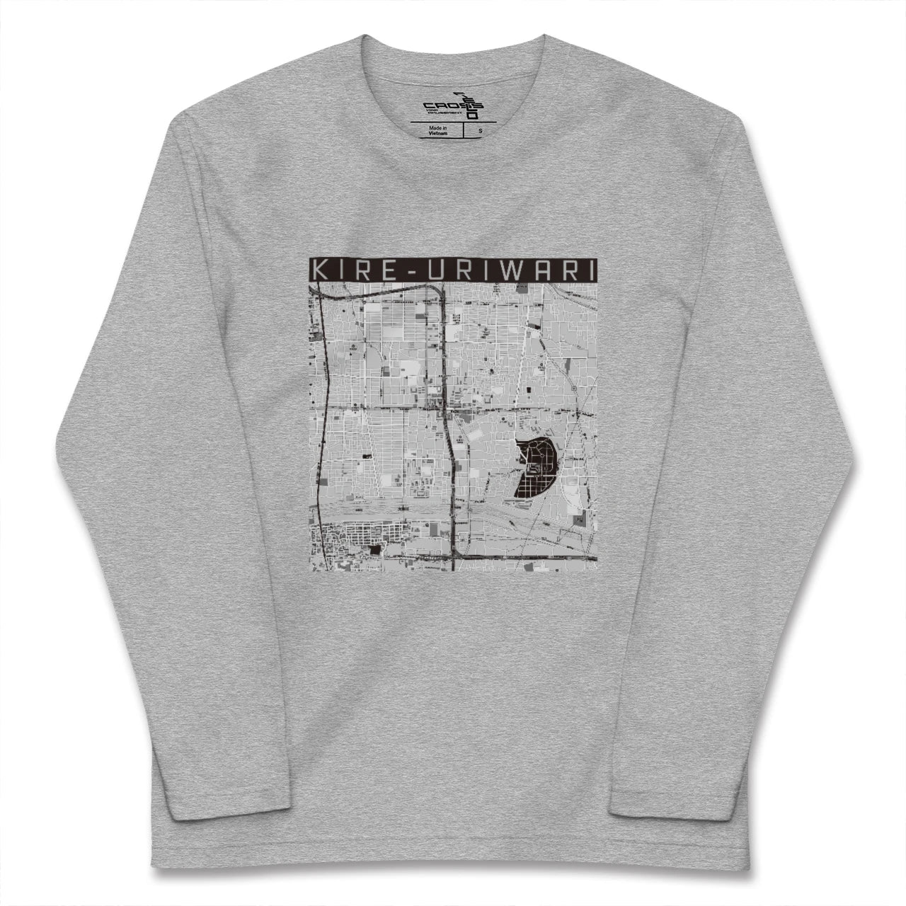 【喜連瓜破(大阪府)】地図柄ロングスリーブTシャツ