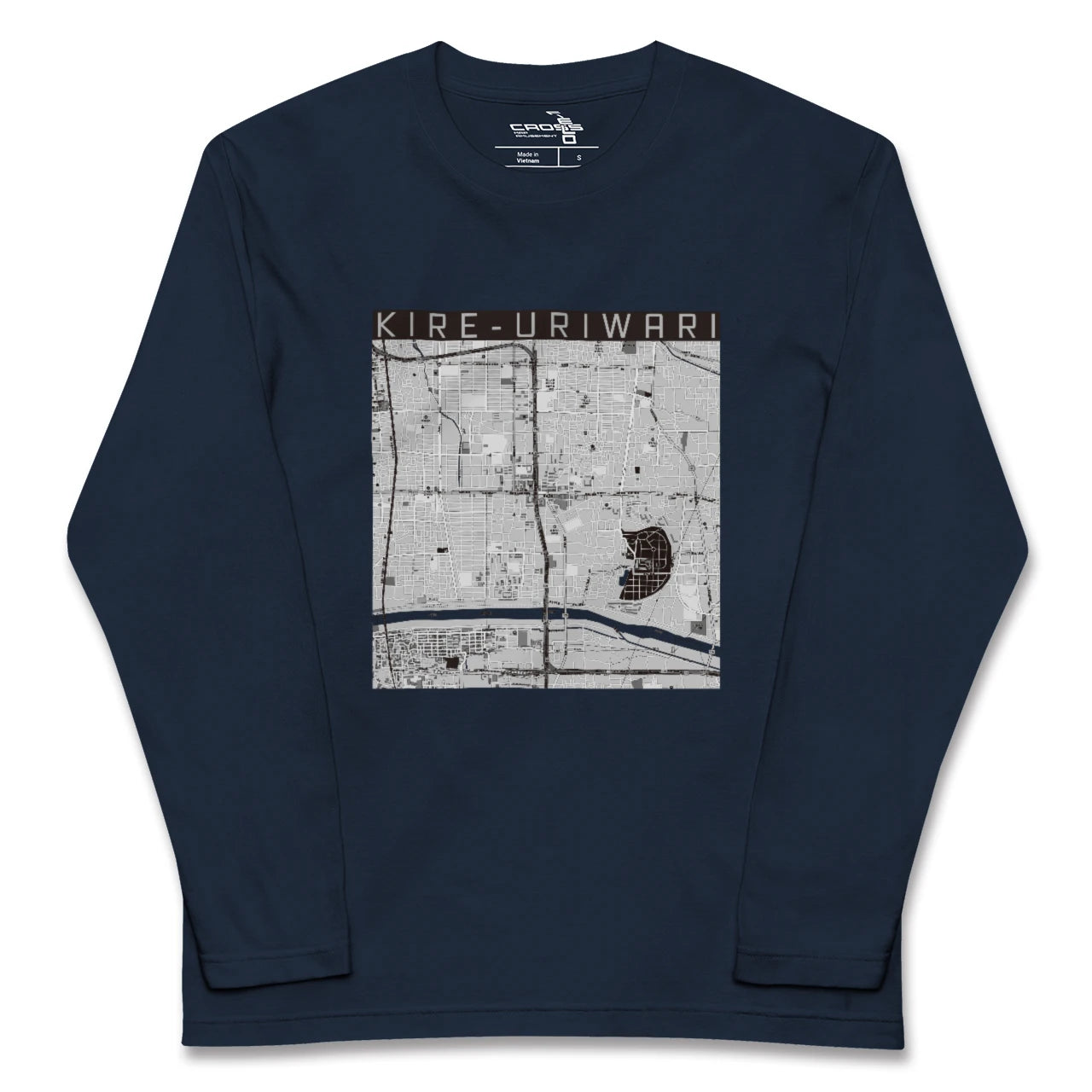 【喜連瓜破(大阪府)】地図柄ロングスリーブTシャツ