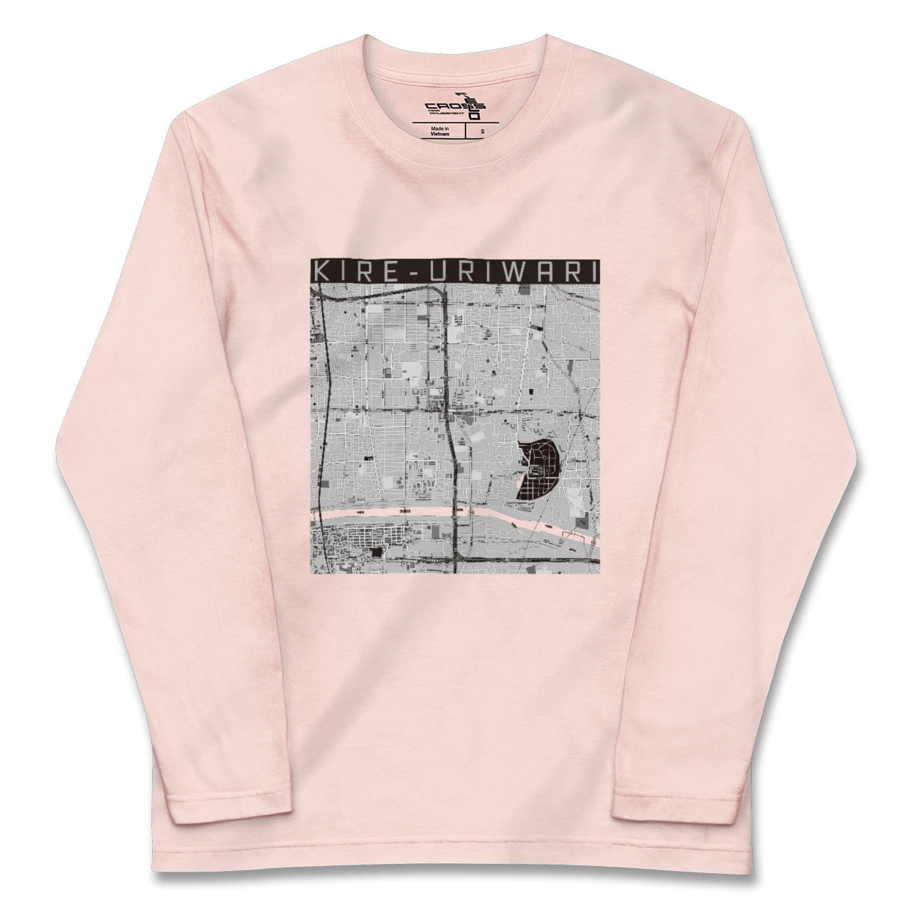 【喜連瓜破(大阪府)】地図柄ロングスリーブTシャツ