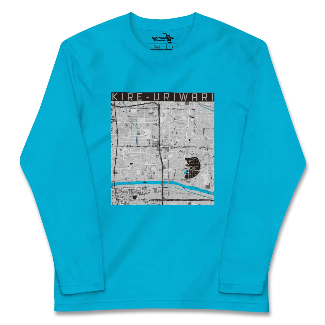 【喜連瓜破(大阪府)】地図柄ロングスリーブTシャツ