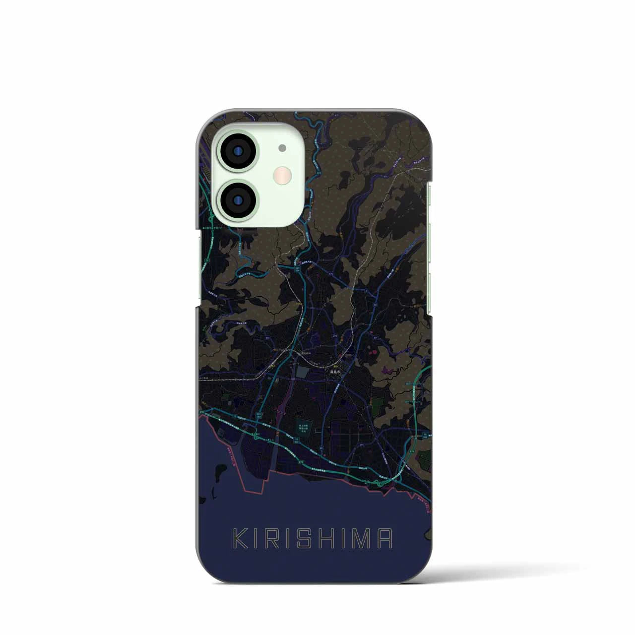 【霧島(鹿児島県)】地図柄iPhoneケース(バックカバータイプ)