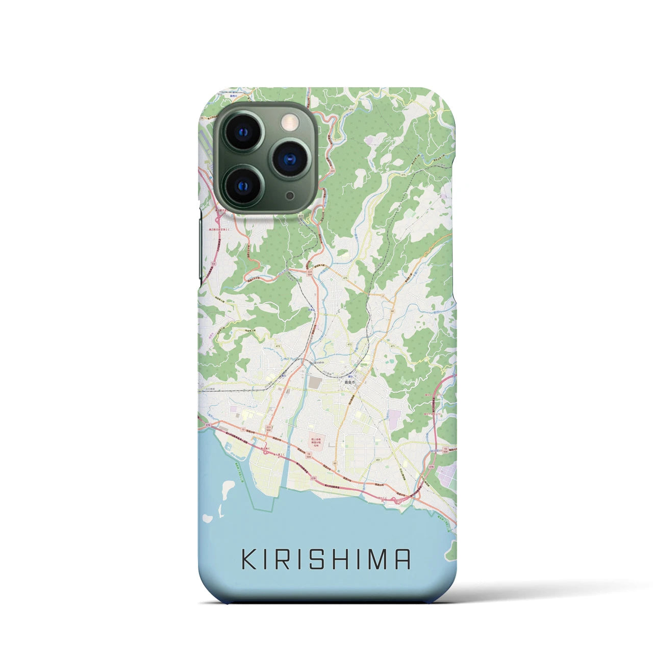 【霧島(鹿児島県)】地図柄iPhoneケース(バックカバータイプ)