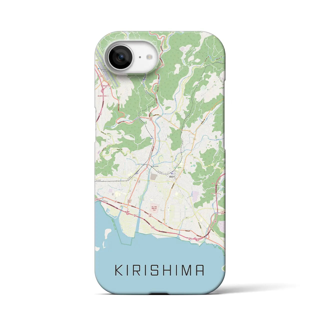 【霧島(鹿児島県)】地図柄iPhoneケース(バックカバータイプ)