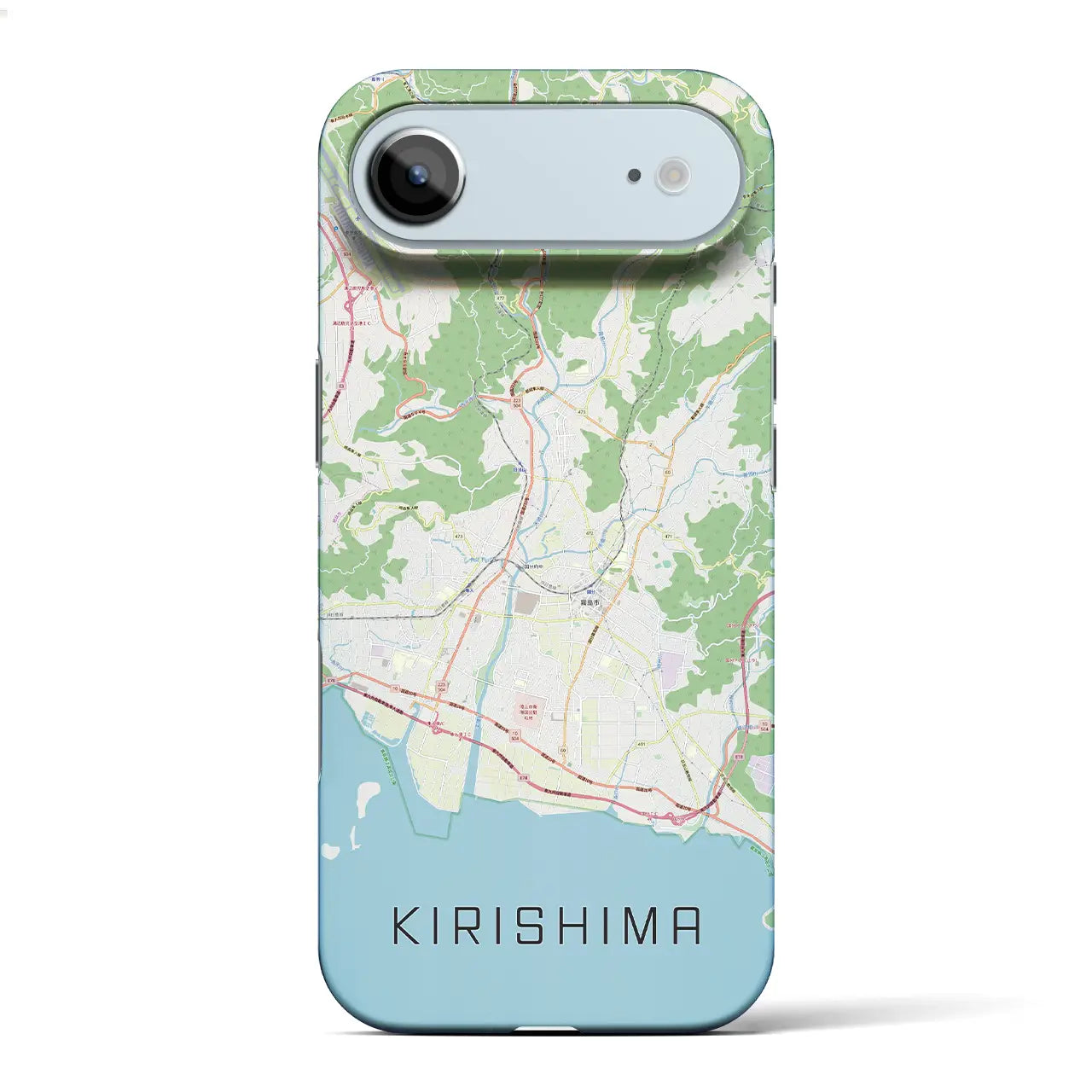 【霧島(鹿児島県)】地図柄iPhoneケース(バックカバータイプ)