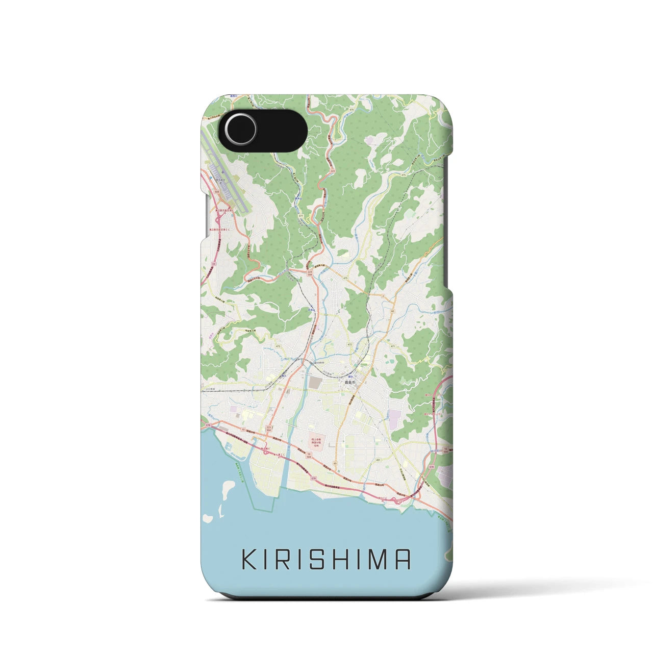 【霧島(鹿児島県)】地図柄iPhoneケース(バックカバータイプ)