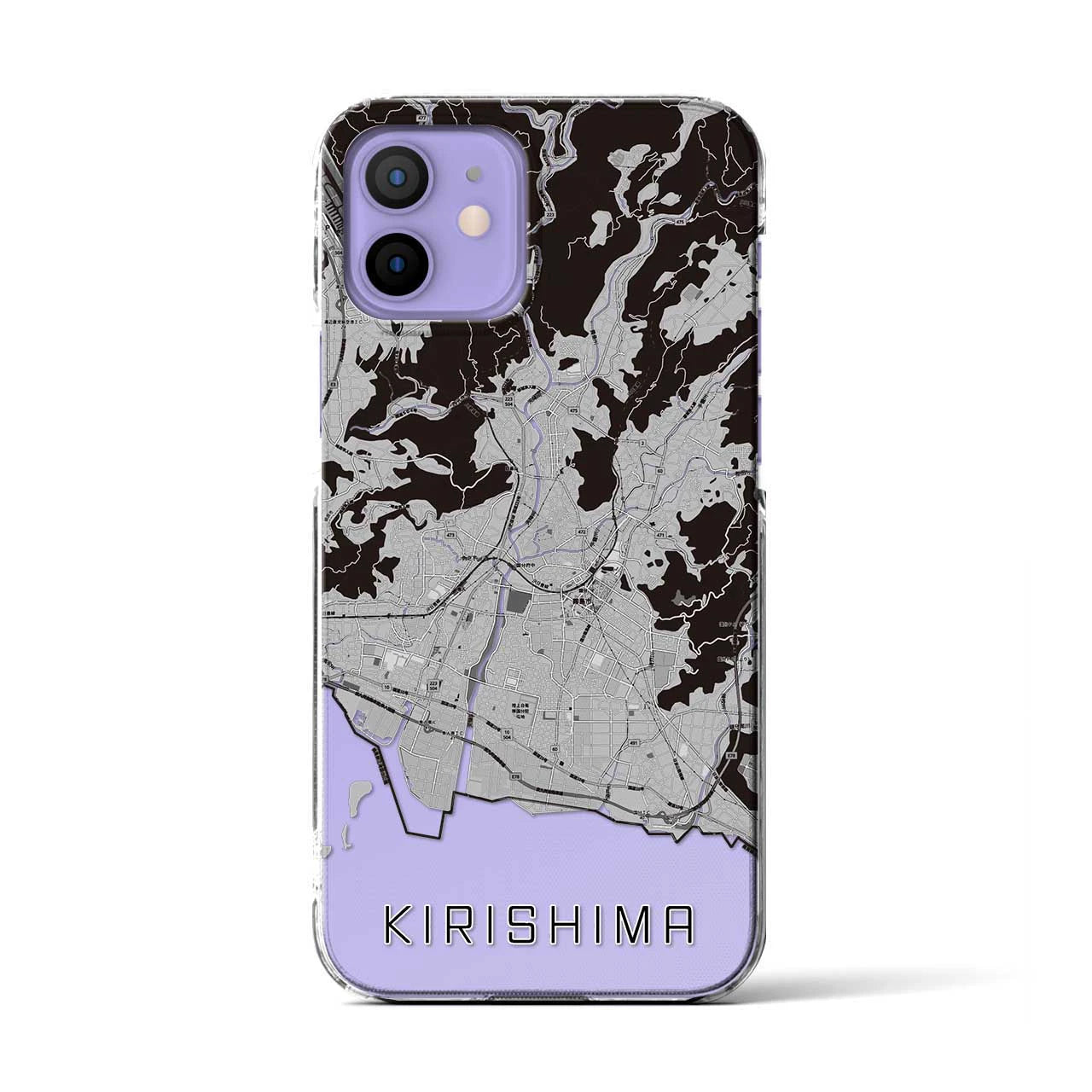 【霧島(鹿児島県)】地図柄iPhoneケース(クリアタイプ)