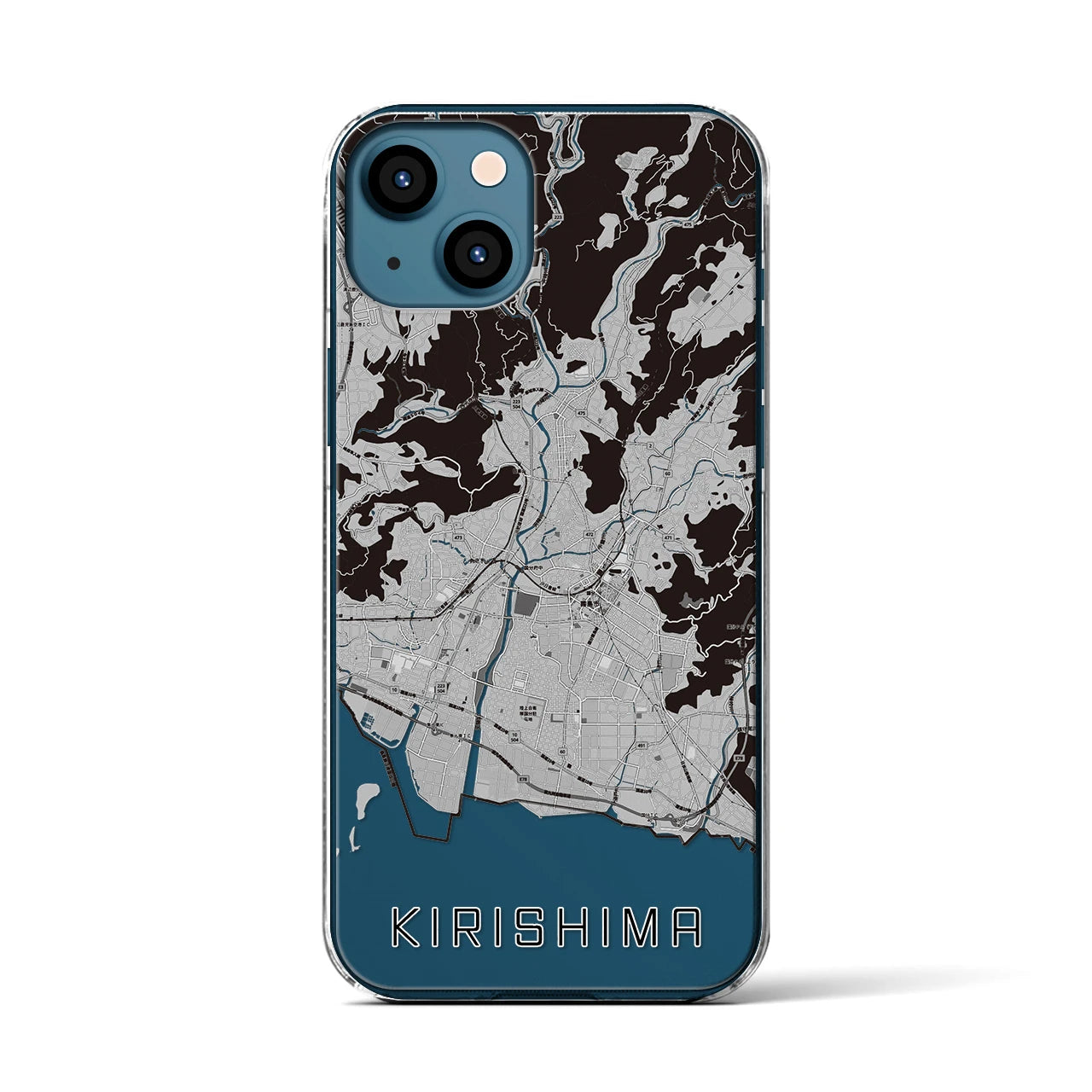 【霧島(鹿児島県)】地図柄iPhoneケース(クリアタイプ)