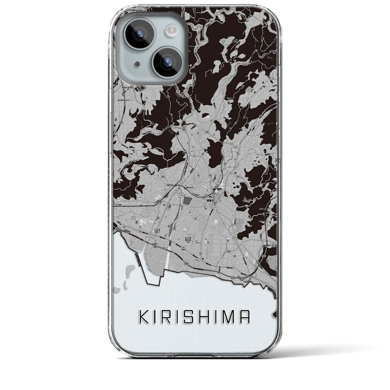 【霧島(鹿児島県)】地図柄iPhoneケース(クリアタイプ)