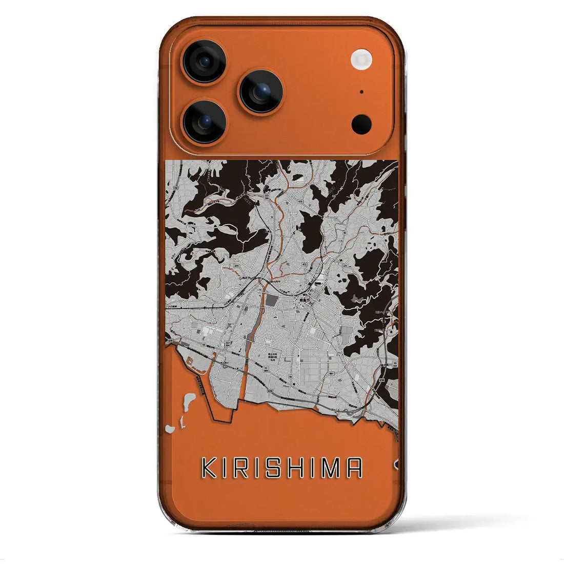 【霧島(鹿児島県)】地図柄iPhoneケース(クリアタイプ)