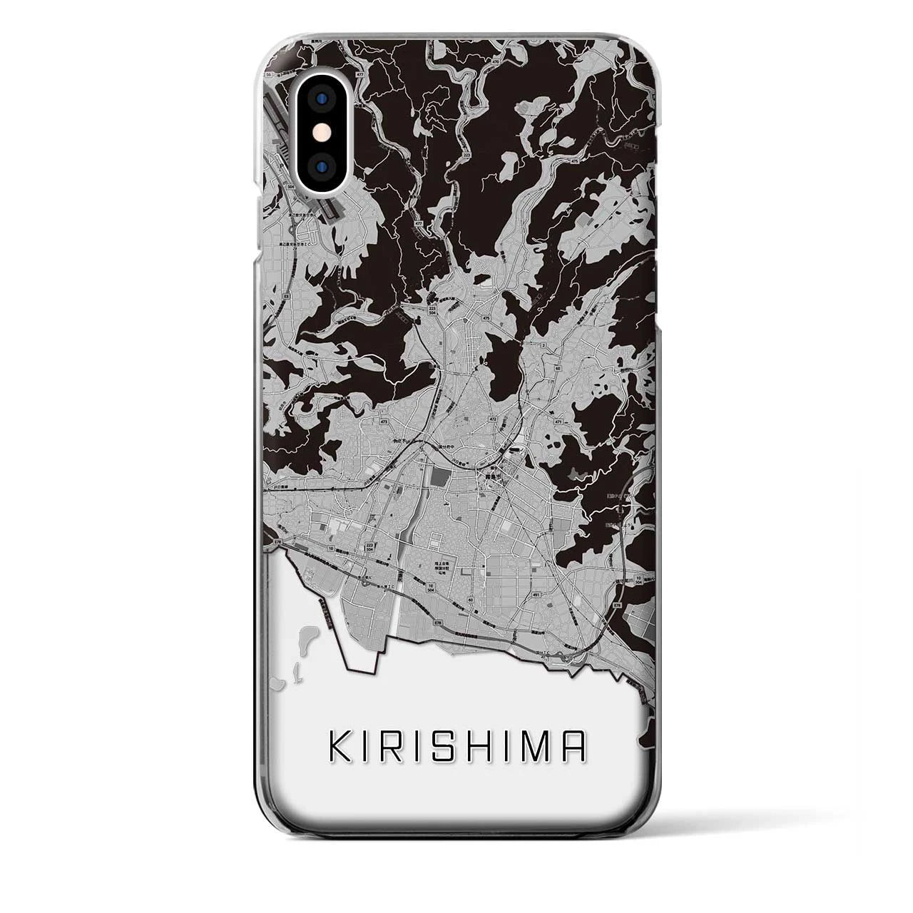 【霧島(鹿児島県)】地図柄iPhoneケース(クリアタイプ)