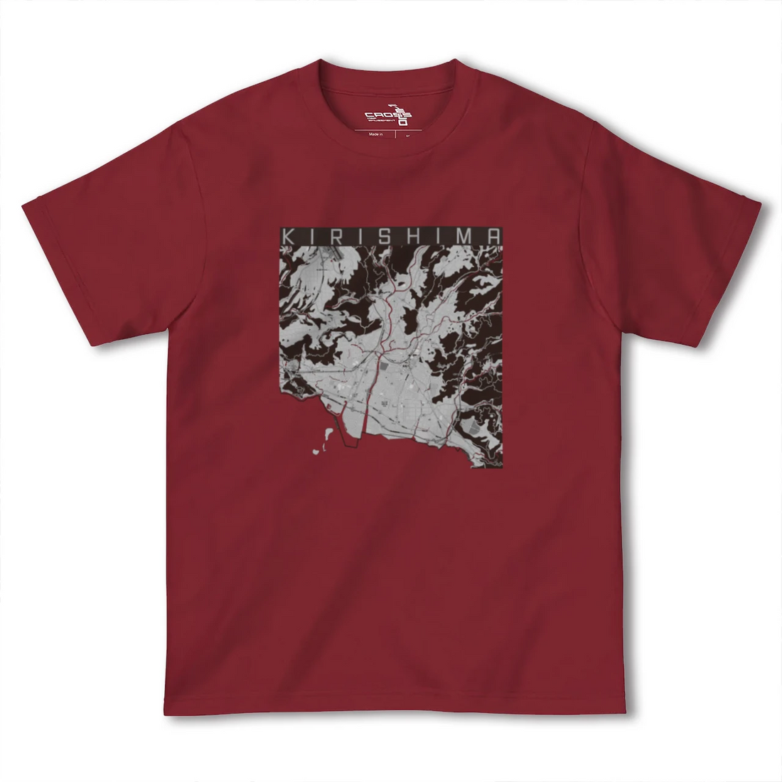 【霧島(鹿児島県)】地図柄ヘビーウェイトTシャツ