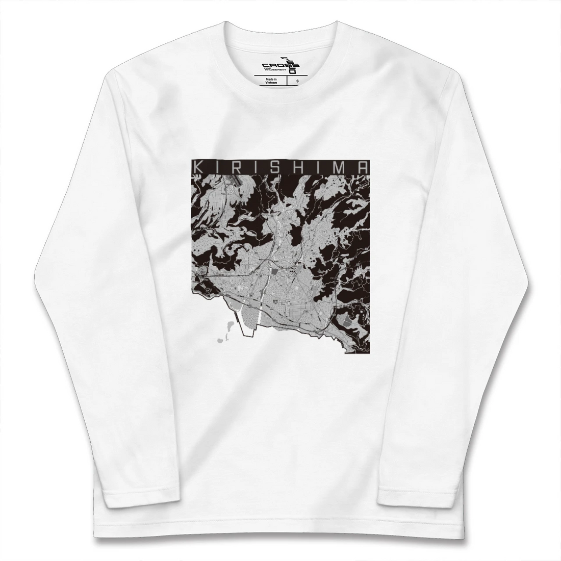 【霧島(鹿児島県)】地図柄ロングスリーブTシャツ