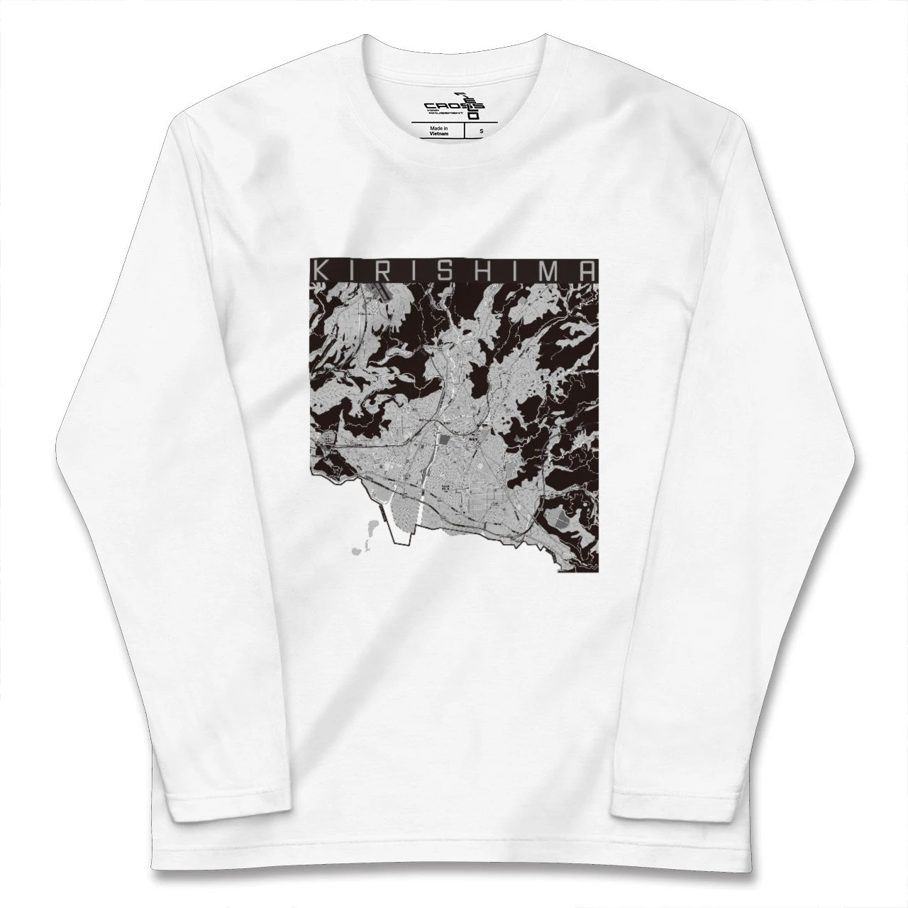 【霧島(鹿児島県)】地図柄ロングスリーブTシャツ