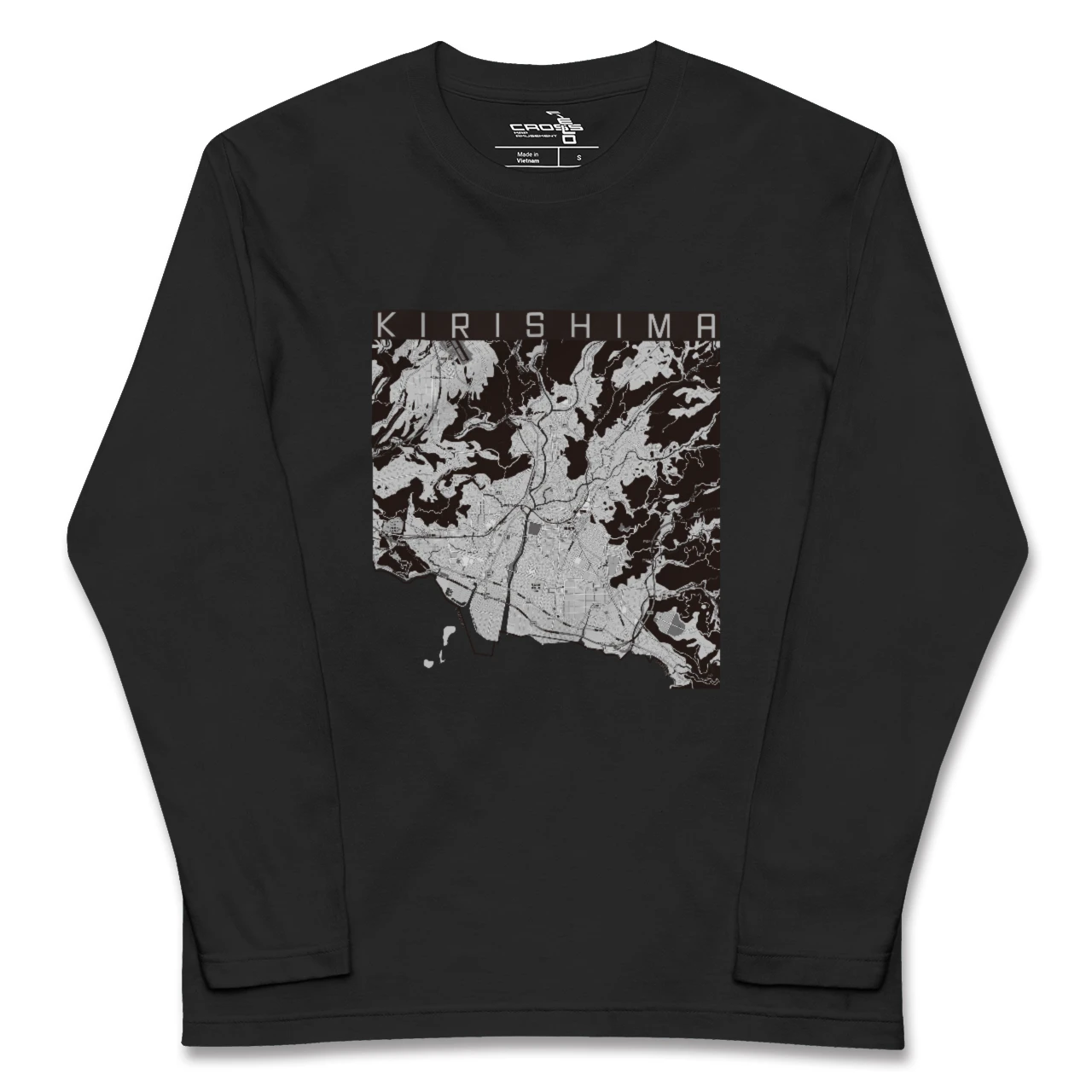 【霧島(鹿児島県)】地図柄ロングスリーブTシャツ