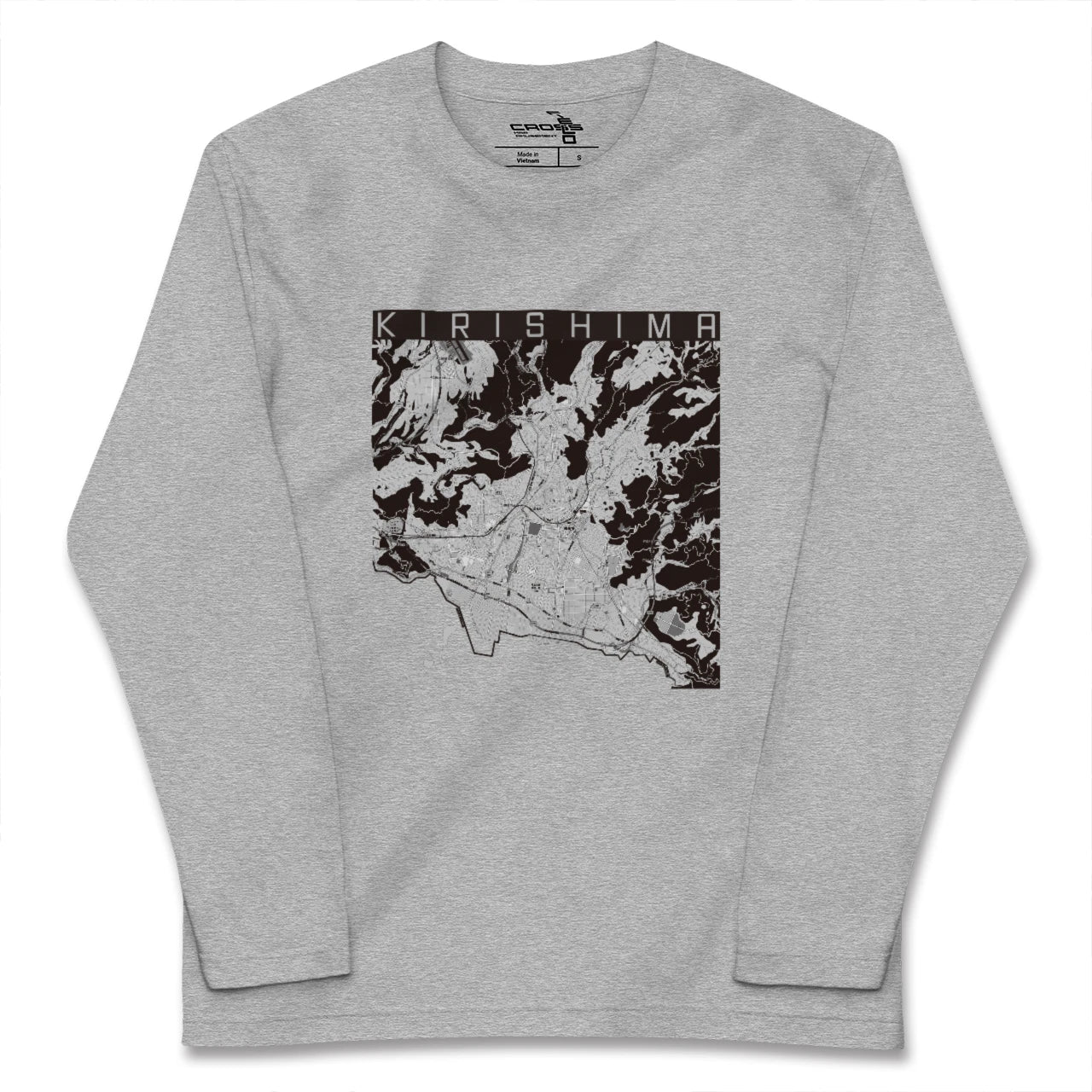 【霧島(鹿児島県)】地図柄ロングスリーブTシャツ