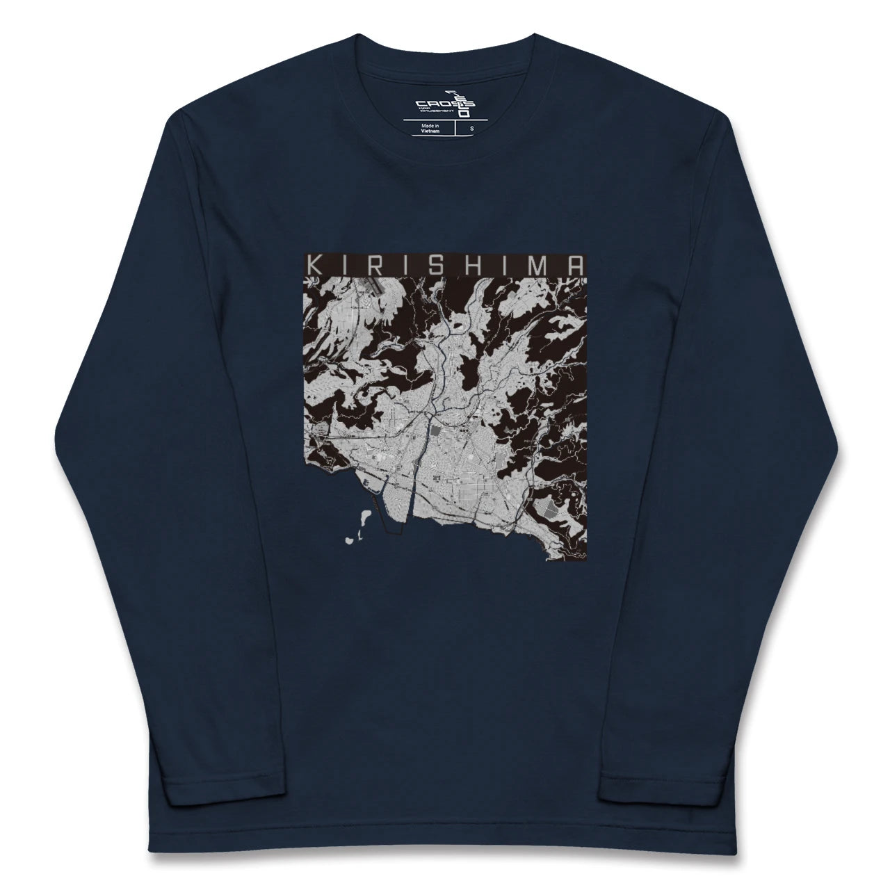 【霧島(鹿児島県)】地図柄ロングスリーブTシャツ