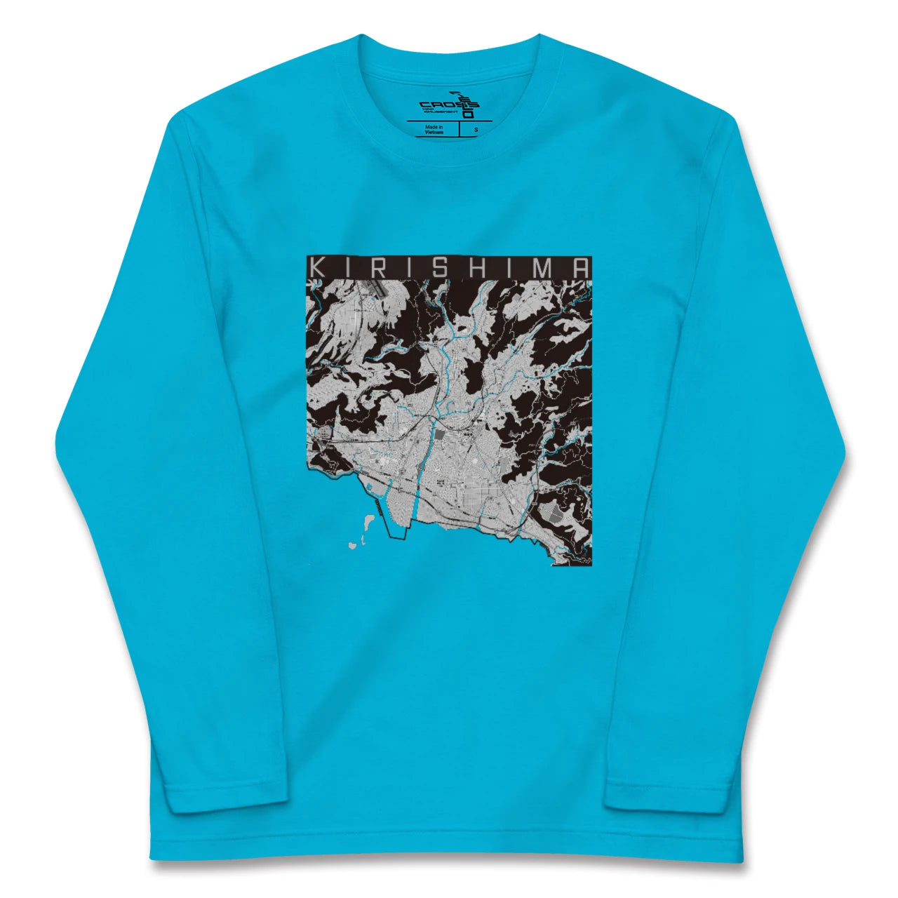 【霧島(鹿児島県)】地図柄ロングスリーブTシャツ