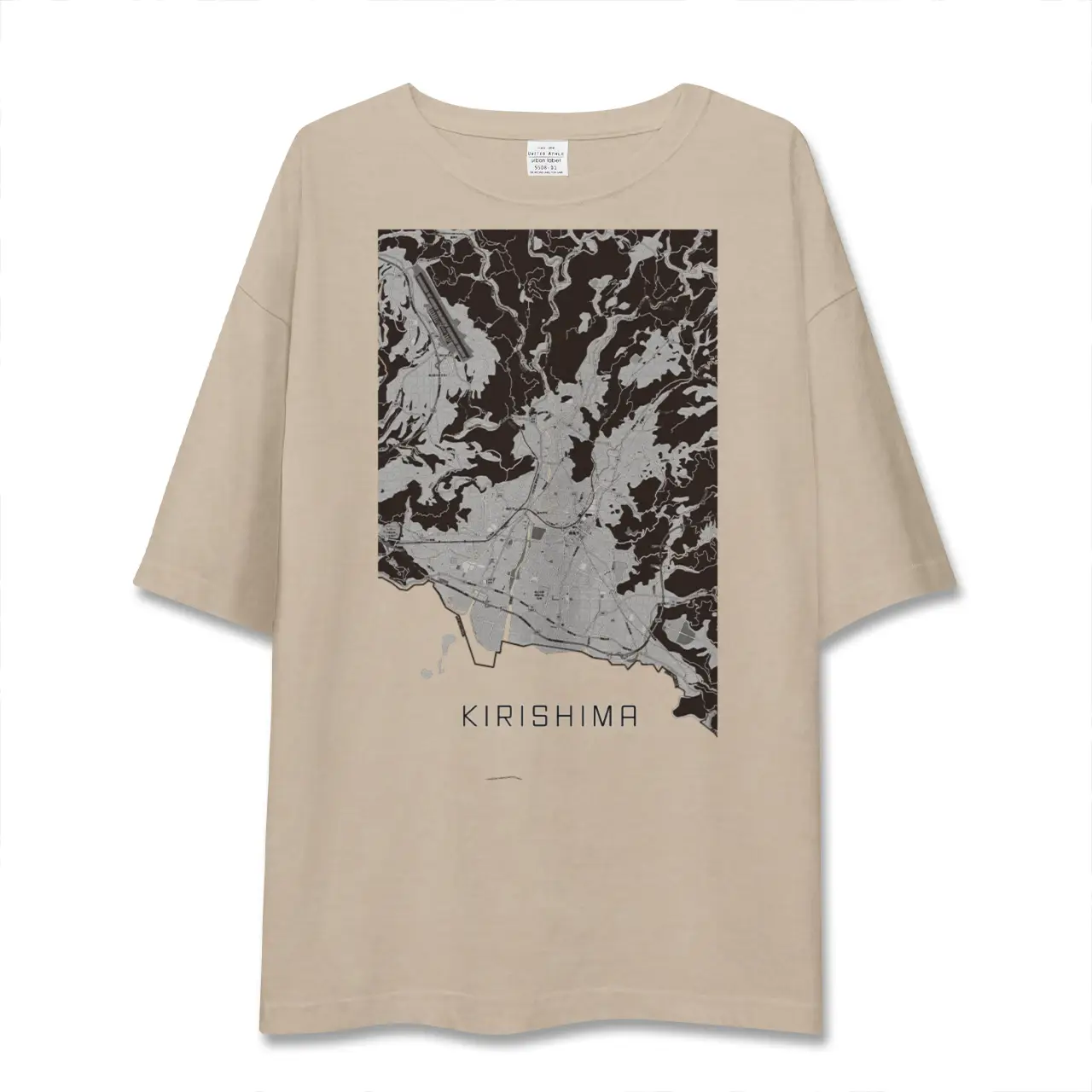 【霧島(鹿児島県)】地図柄ビッグシルエットTシャツ