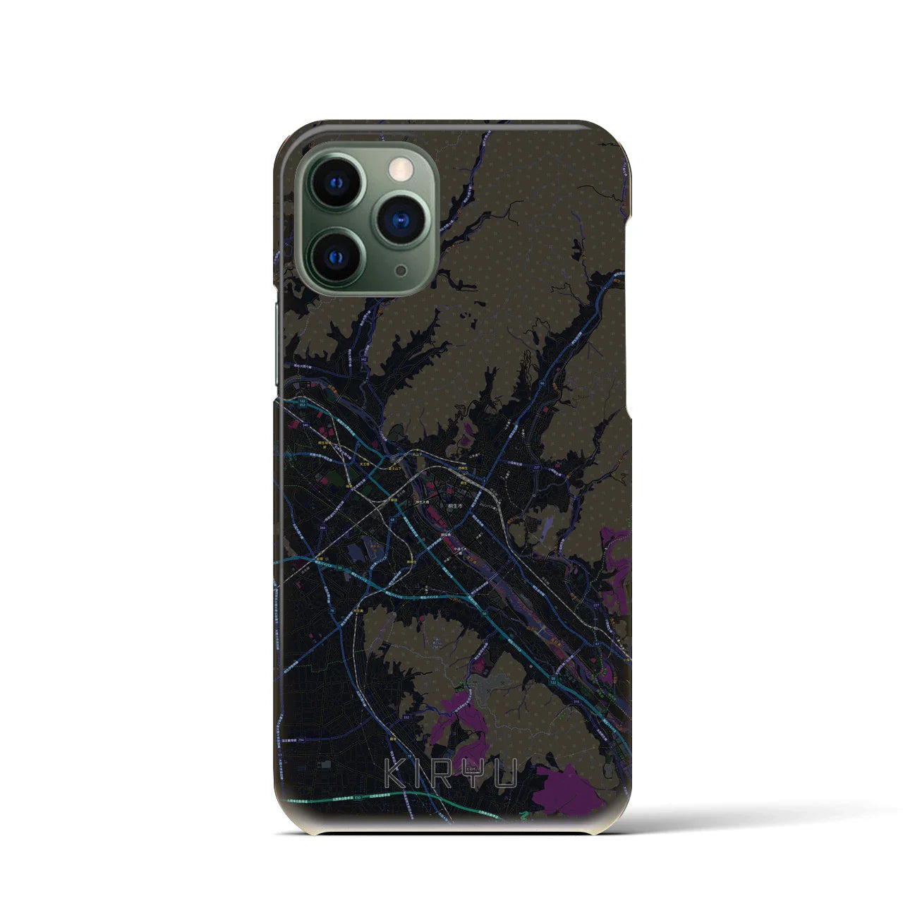 【桐生(群馬県)】地図柄iPhoneケース(バックカバータイプ)